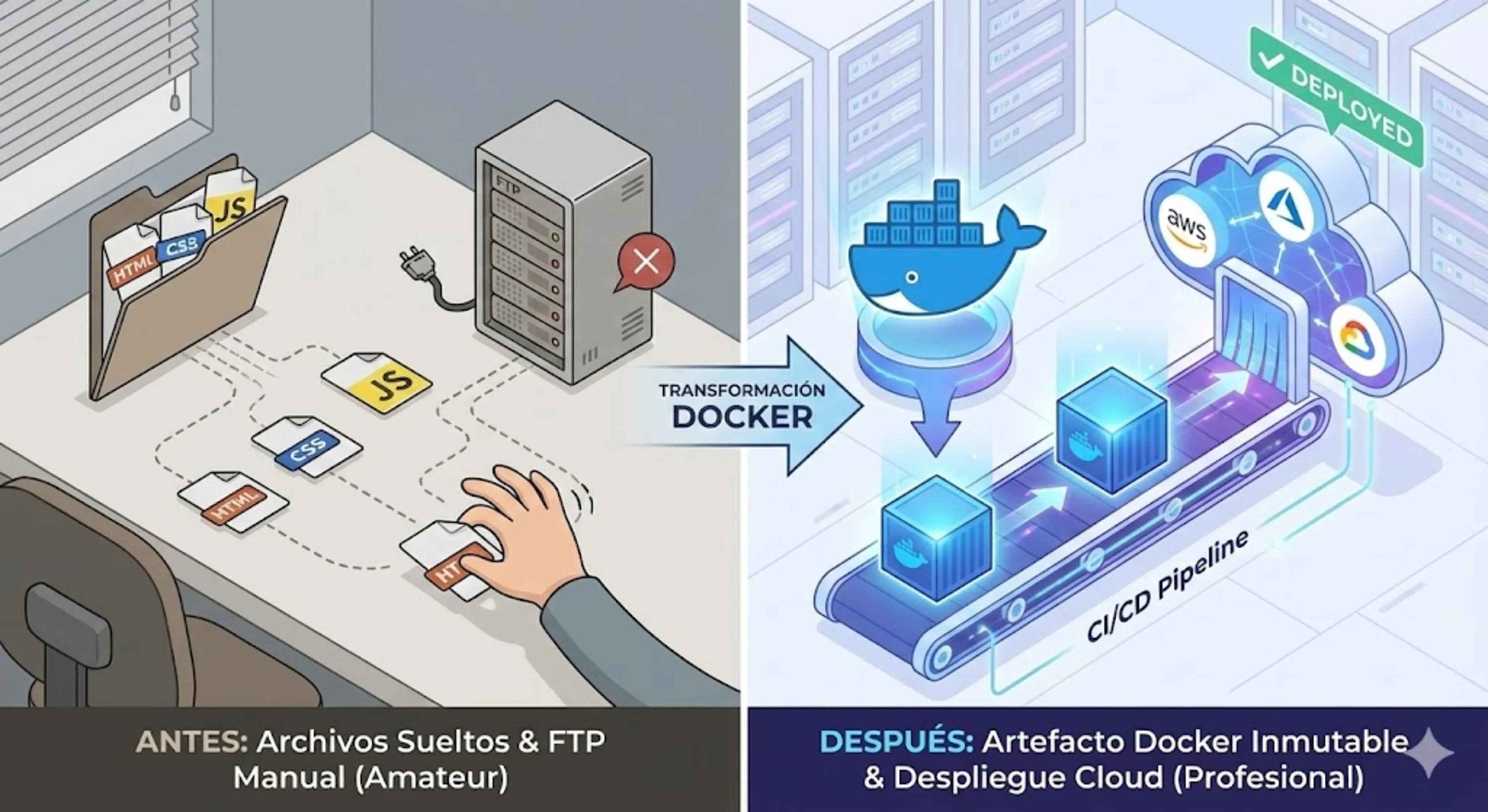 Más allá del HTML: Empaqueta tu web como un Ingeniero Cloud